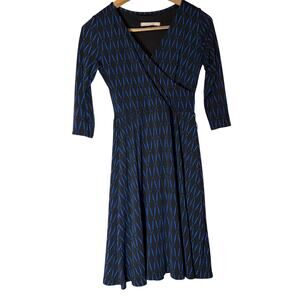 41 hawthorn womens 3/4 sleeve faux wrap knee length dress.  Size XS. diamond